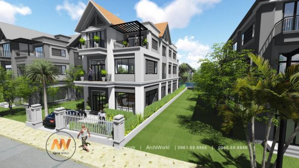 Thiết kế kiến trúc biệt thự Anh Đào – Vinhomes Reverside